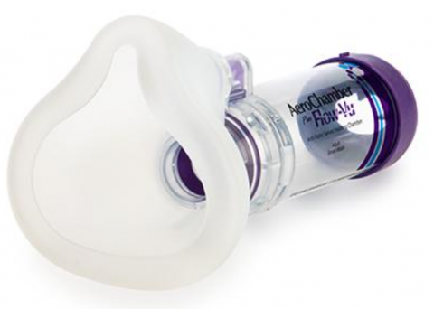 Valved Holding Chamber with Adult Small Mask